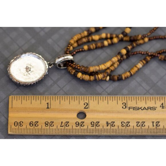 Vintage Beaded Tiger's Eye Necklace, 18 Inches by Avon - G35 - Picture 3 of 3